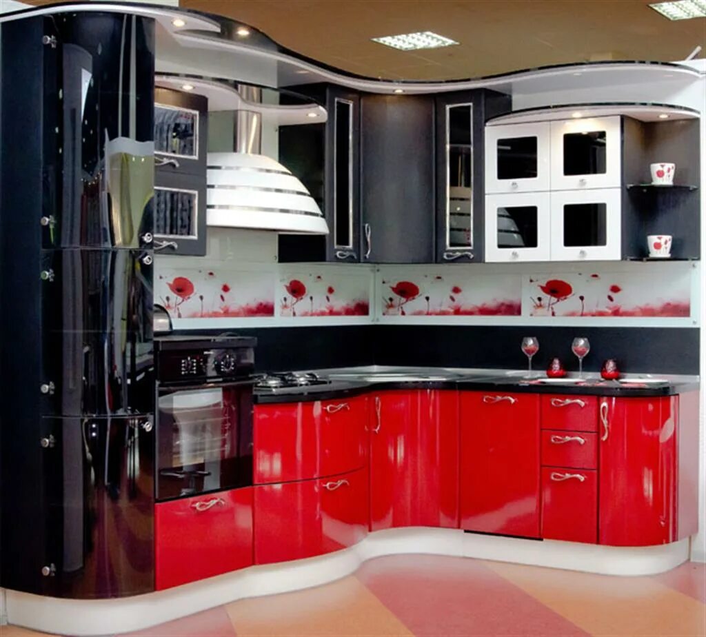 кухня в самаре с ценами. кухонная гарнитура. кухня в самаре с ценами. угловые кухни. кухня красно черная угловая.