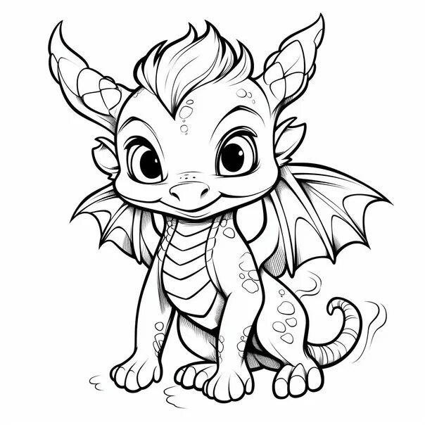 Дракончики для детей распечатать Dragon Coloring Pages for Kids
