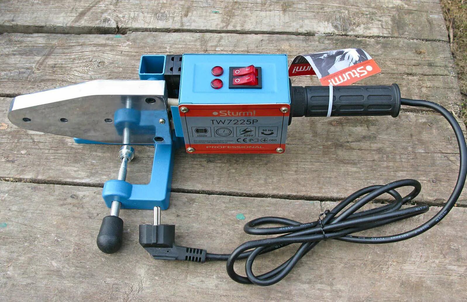 Sturm tw7225p. Сварочный аппарат пластиковых труб sturm tw7225p. sturm проф, 2500 вт tw7225p. паяльник штурм tw7225p.