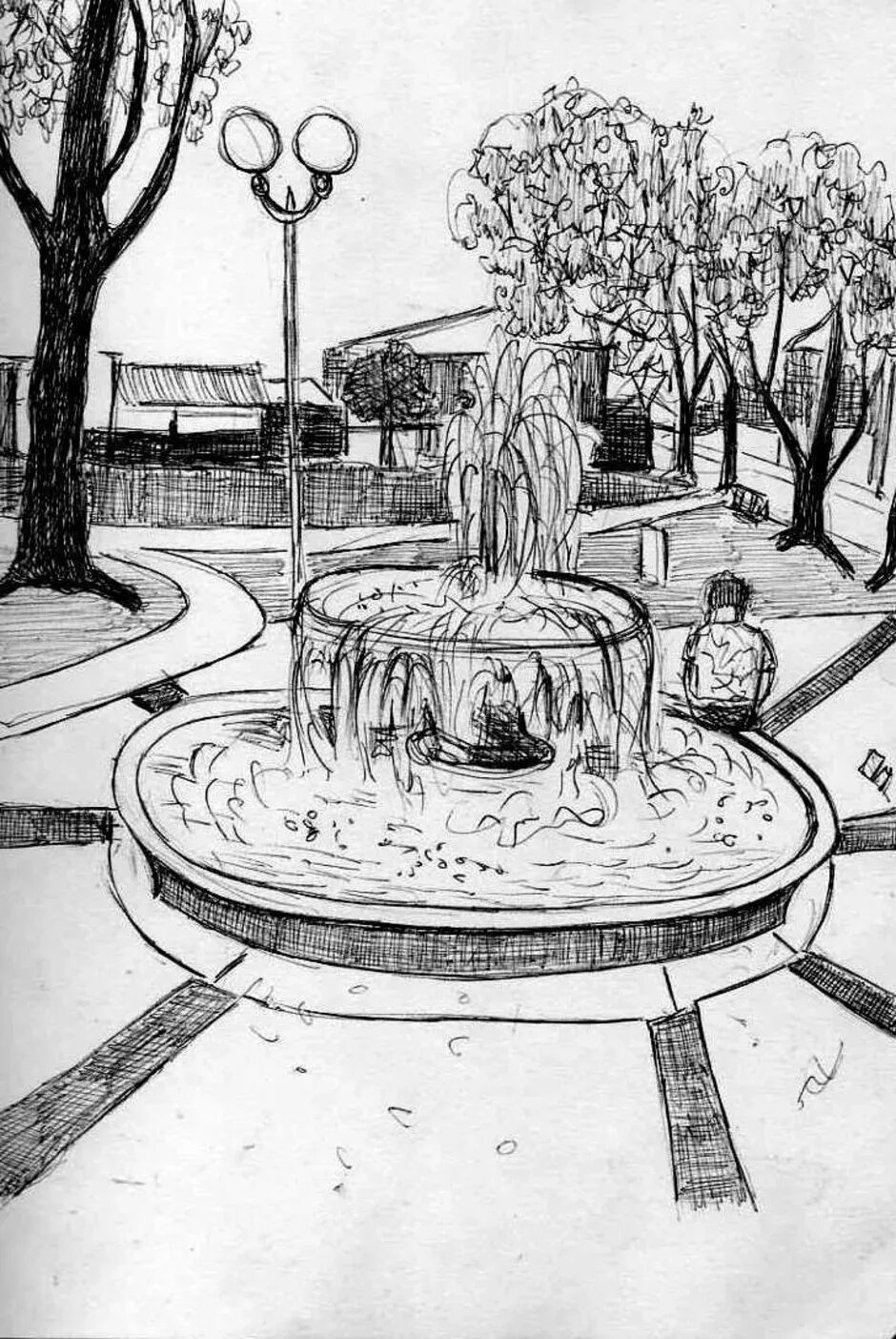 Парк эскиз. Ландшафт рисунок карандашом. Городской пейзаж рисунок легкий. Малые архитектурные формы рисунок. Ландшафт парка карандашом.