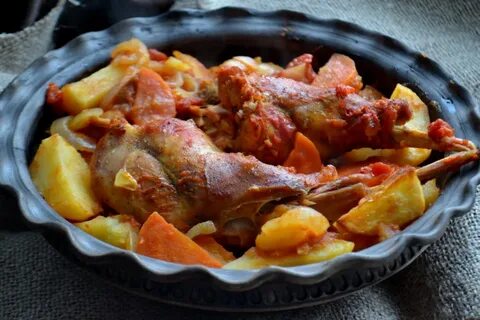 Как приготовить кролика с овощами