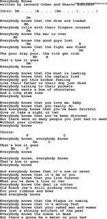 Перевод песни everybody knows
