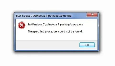 The specified procedure could not