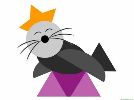 Аппликация геометрические животные