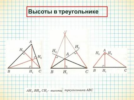Построение высоты треугольника 7 класс