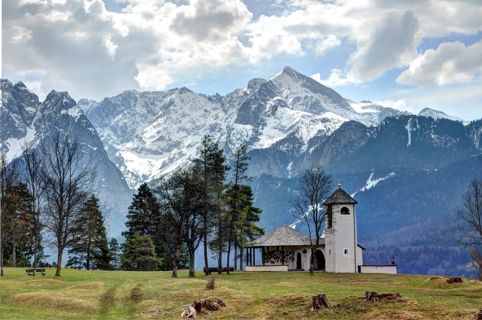 Гармиш-Партенкирхен Бавария Германия. Бавария Германия Цугшпитце. Гармиш-Партенкирхен Германия Альпы. Цугшпитце (Баварские Альпы).