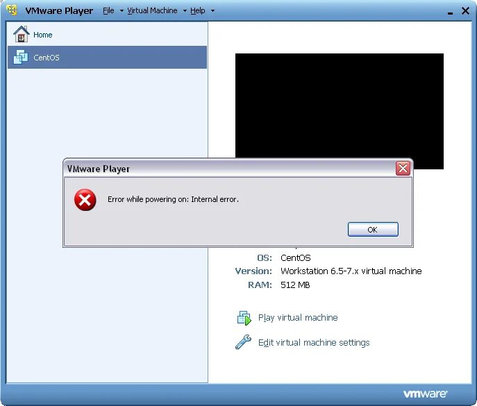 VMWARE ошибка. VMWARE Player. Error Player. VMWARE Player на Windows XP. Error platform internal