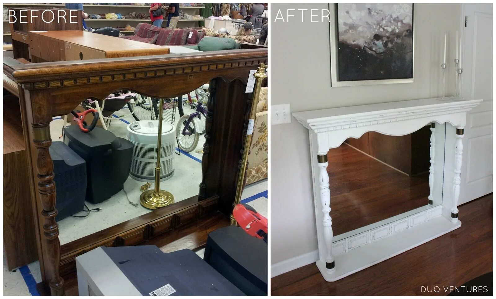 новогодний камин из тумбы под телевизор. шкаф в виде камина. камин из комода своими руками.