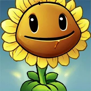"Plants vs zombies sunflower" - image created in Shedevrum