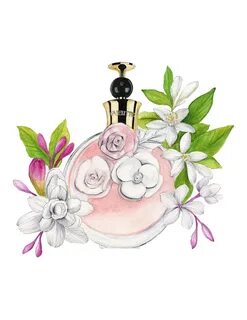 Флакон духов рисунок