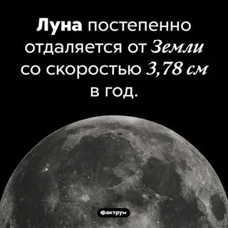 Луна отдаляется от земли