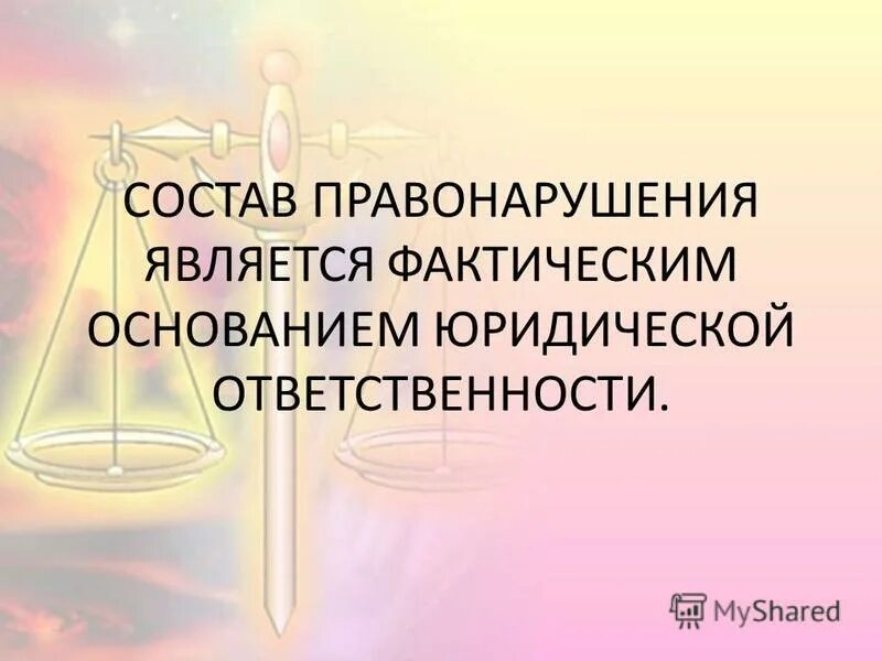 Фактические основания правонарушения