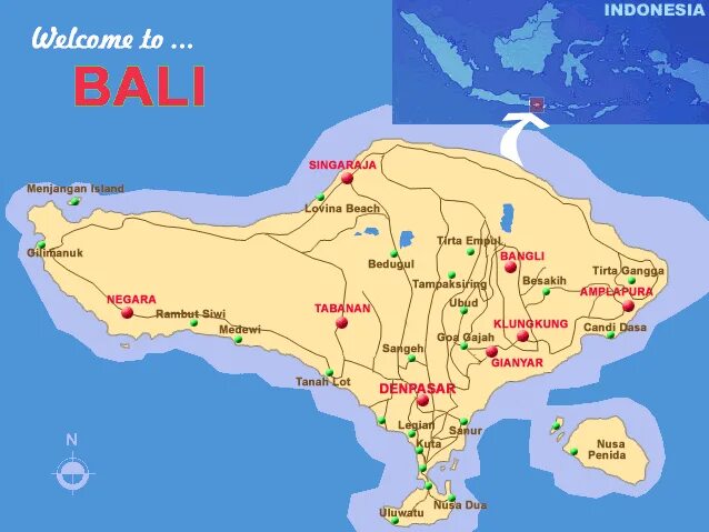 Остров Бали на карте. Чангу Бали на карте. Переренан Бали на карте. Физическая карта Бали.