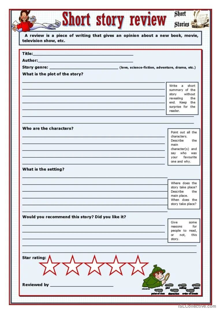 Review worksheet. How to write a story in English. Writing stories задание. How to write a story Review. How to write a Review for story.