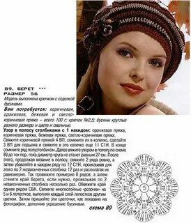 Женский берет схемы вязания