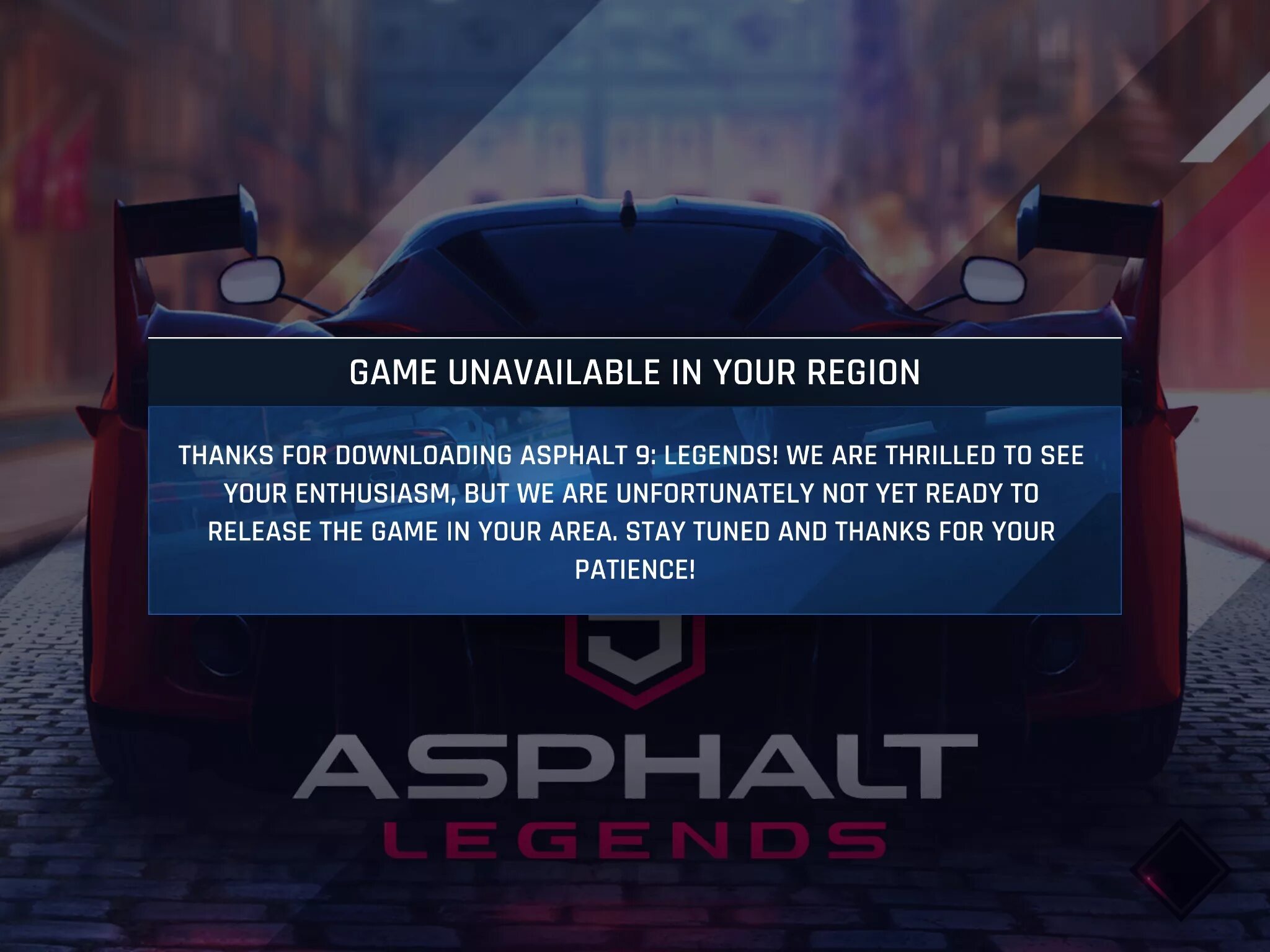 Region unavailable