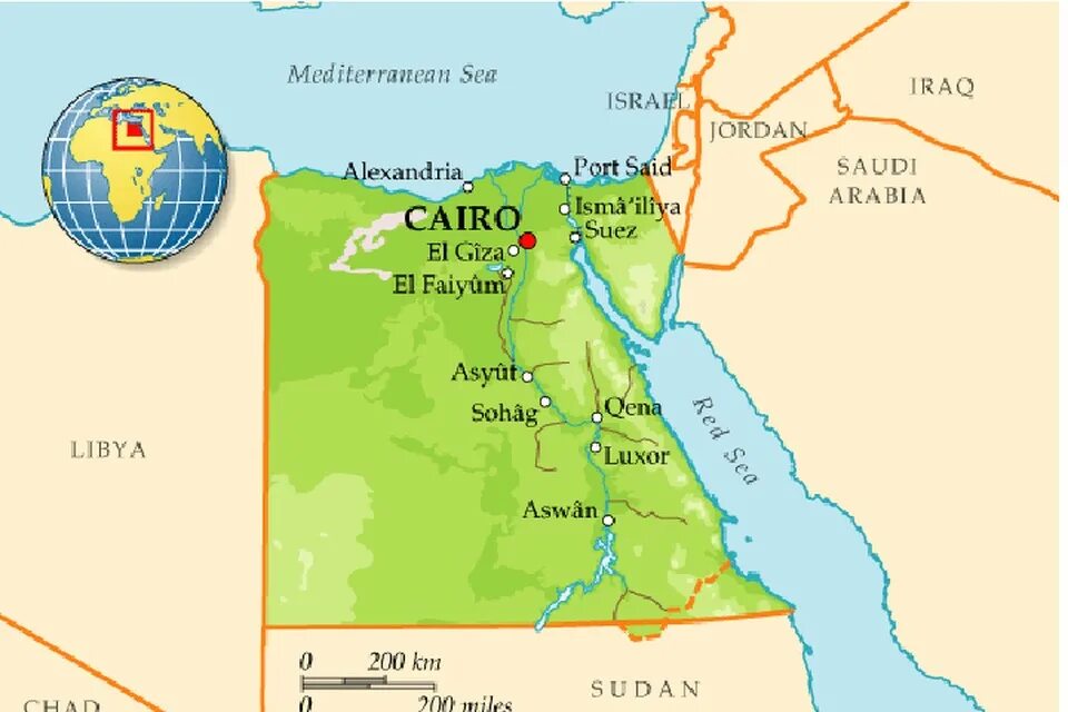 Границы Египта на карте. Политическая карта Египта. Каир на карте Египта. Географическое расположение Египта на карте. Сколько городов в египте
