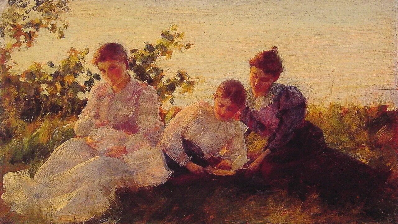 Американский художник Charles Courtney Curran (1861-1942). Charles Courtney Curran 1861 1942 картины. Три женщины автор