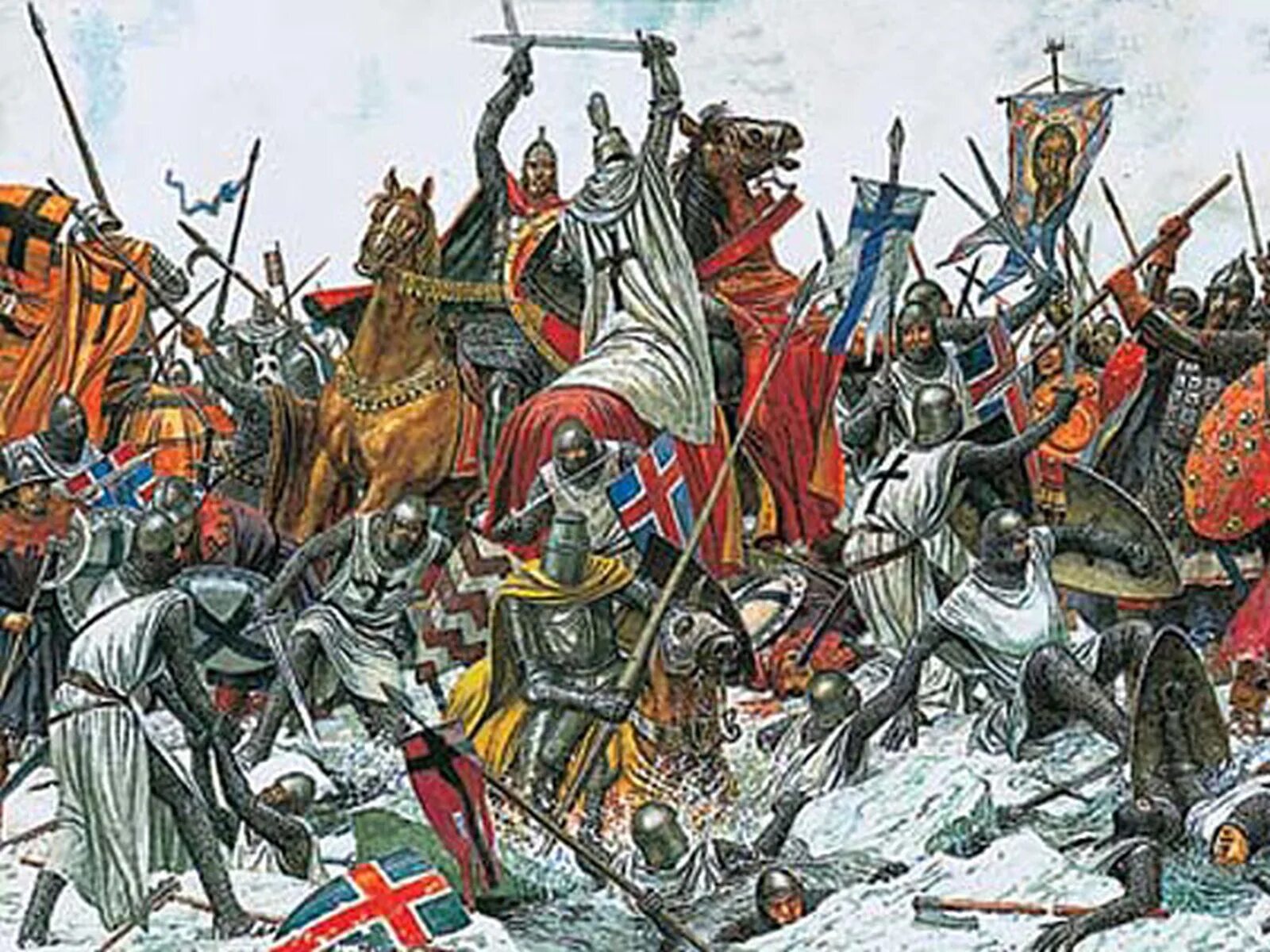 В какой битве персидское войско было разбито. Битва на Чудском озере 1242 год Ледовое побоище. 1242 Ледовое побоище князь.
