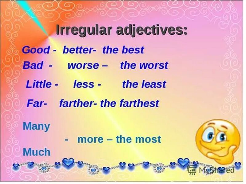 Good bad many much. Irregular прилагательные. good better the best правило. far irregular adjectives. прилагательные good better.