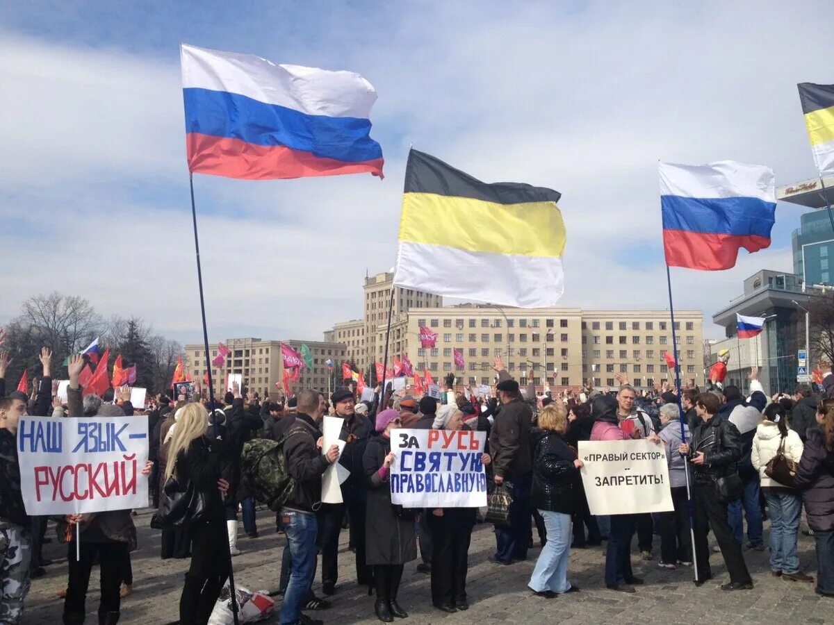 Пророссийские митинги в Харькове. Харьков 2014 пророссийские. Харьков пророссийские митинги 2022. Харьков митинг 2014 год. Митинг флага