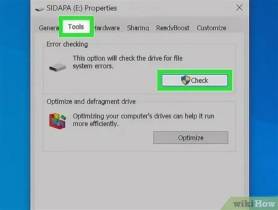 To skip disk checking windows