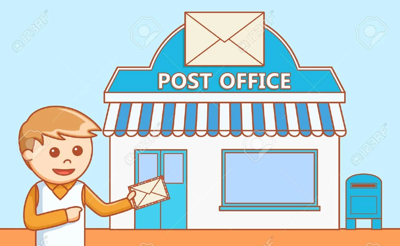 Are you going to the post office. Почта рисунок. Здание почты рисунок. Post Office картинка для детей. Здание почты рисунок для детей.