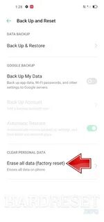 Как сбросить настройки телефон oppo