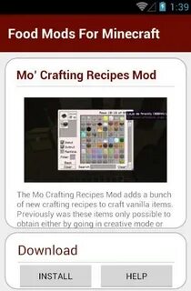 Recipe mod
