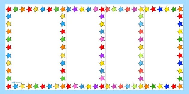 Star border. Blue 4 border Star. Borders to Star of the week. Border space