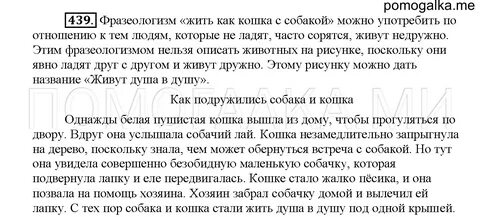 Язык 5 класс упражнение 439