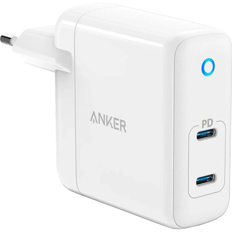 Сетевое зарядное устройство anker powerport. Сетевое зарядное устройство anker. сетевое зарядное устройство powerport pd+2. powerport atom iv white. anker сетевое зарядное устройство anker powerport power delivery+ 2 1xc,(20w) 1xa(15w), белый.