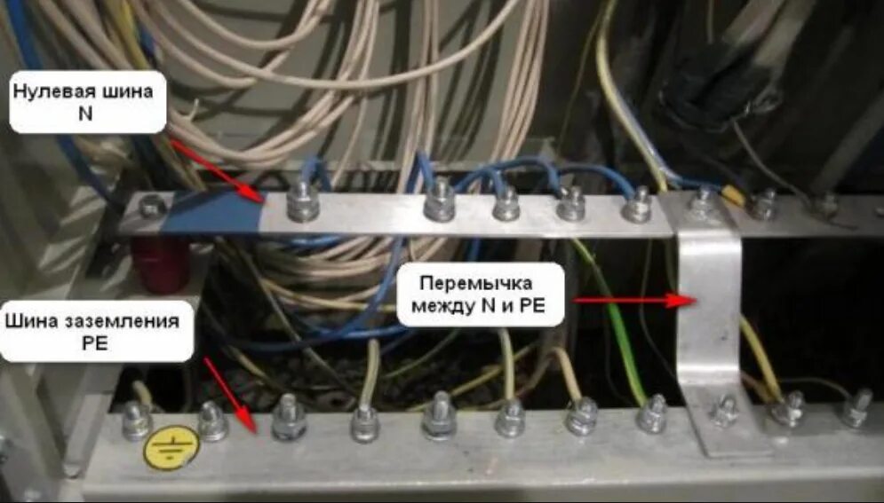 Соединение через шину. Шина нулевая и заземления. Распределительный блок шины n и pe. Шина заземления схема подключения. Шина нулевая для этажный щитов.