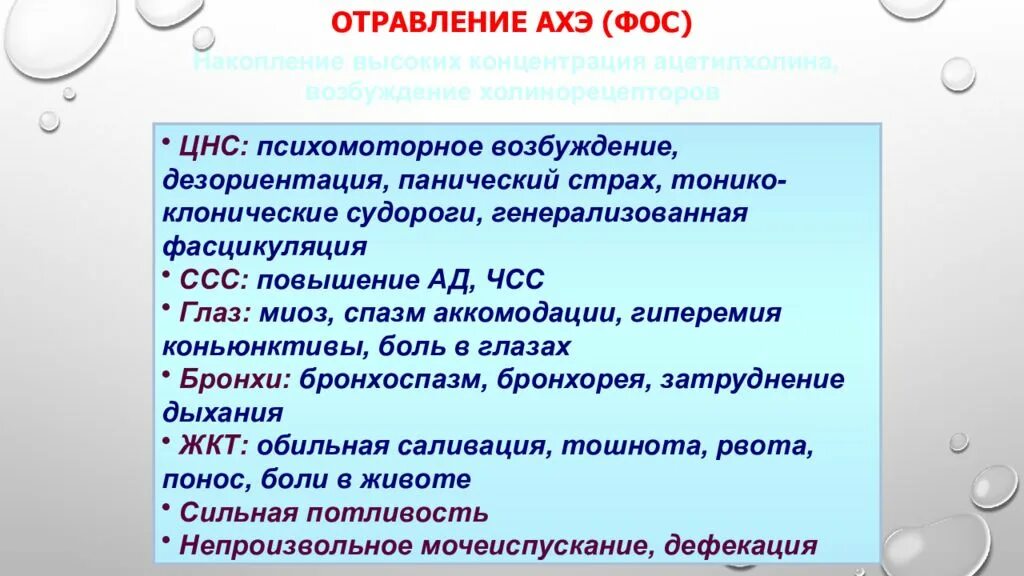 Антидотом при отравлении фосфорорганическими соединениями является