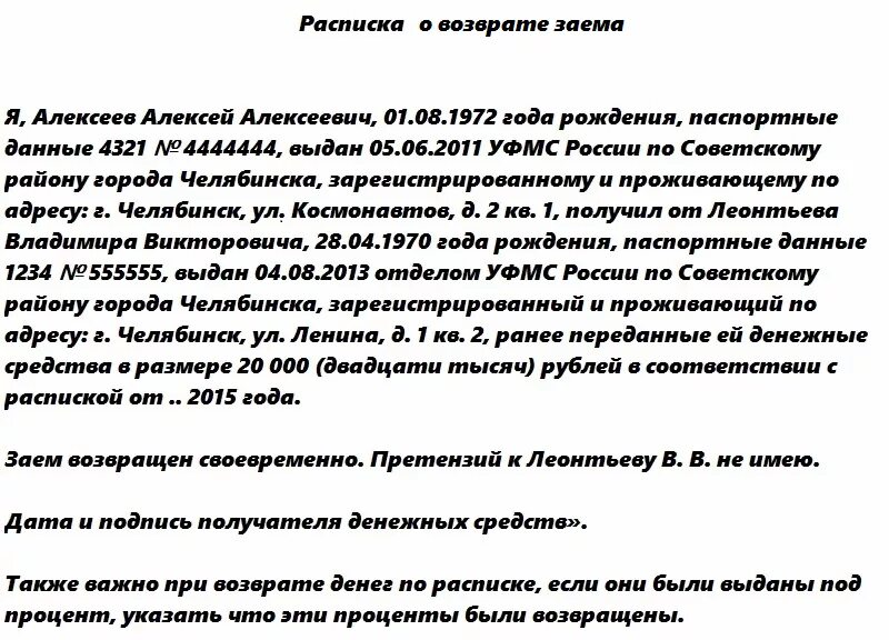 Образец расписки о возврате долгов. Расписка о получении возврата денежных средств образец. Как правильно написать расписку о возврате денежных средств. Как грамотно написать расписку о возврате денег образец. Расписка в получении денежных средств возврат долга.