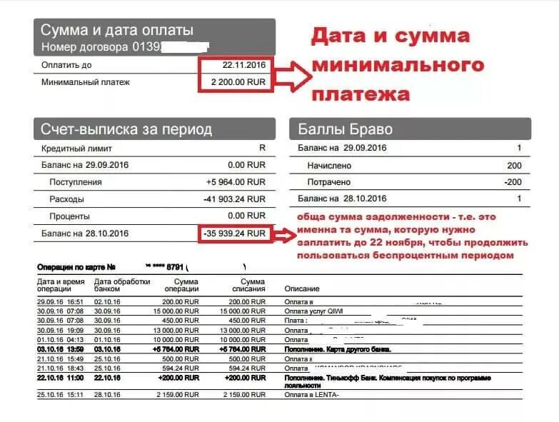 Тинькофф выписка по счету