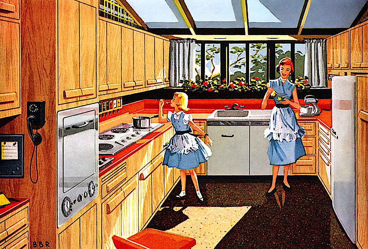 Кухня в стиле 50-х годов. Кухня в стиле 50х. Кухня в стиле 50-х годов США. Кухня в Советском стиле. Домашнее хозяйство будущего