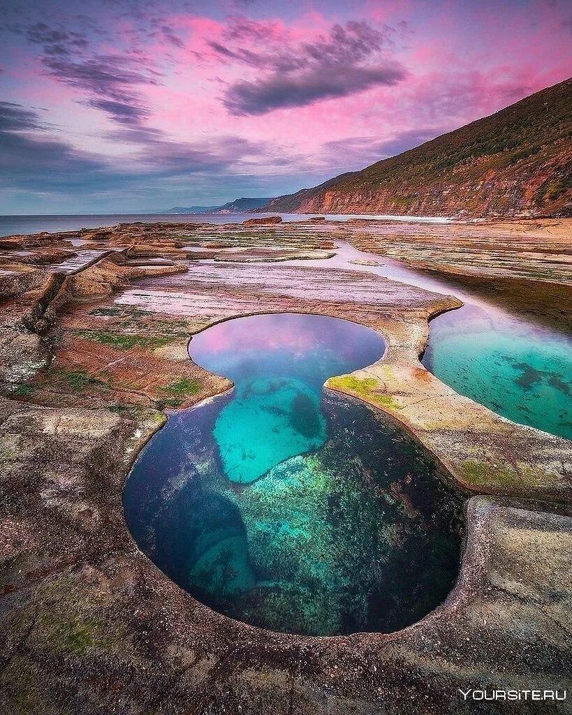 Самые красивые и интересные места. Figure 8 Pools, Королевский национальный парк (Австралия).. Королевский национальный парк (Royal National Park). Озеро Спенсер Австралия. Красивые места.