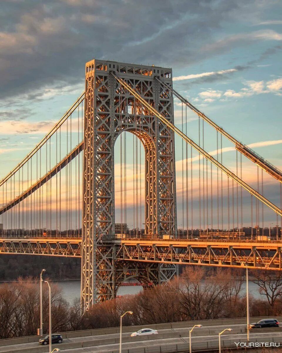 Бридж. Мост Джорджа Вашингтона в Нью-Йорке. Мост через Гудзон в Нью-Йорке. Мост Джорджа Вашингтона через Гудзон. Мост Нью джерси Нью Йорк.