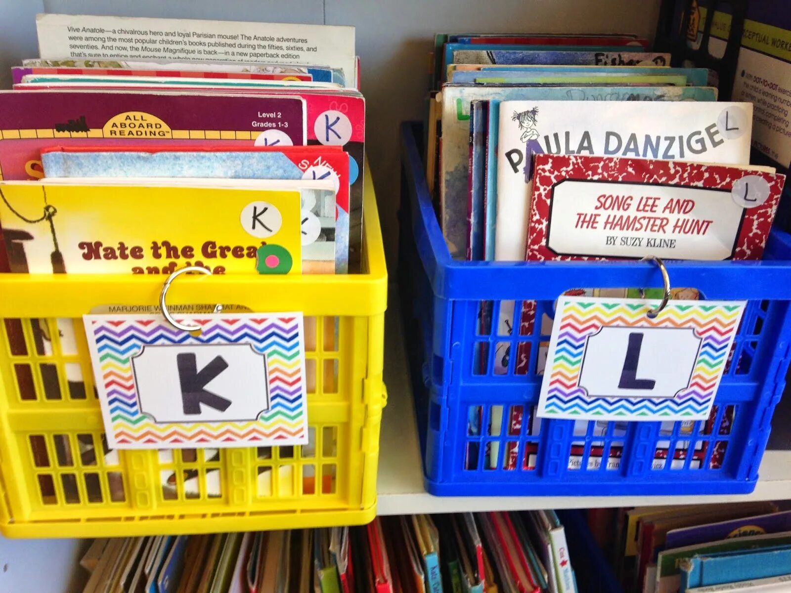 Make some books. Book bin. collect the books in the classroom.
