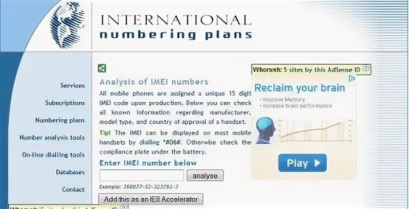 Number plans