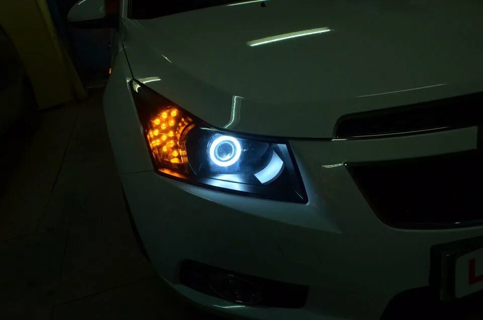 Led оптика Chevrolet Cruze. Led линзы на Шевроле Круз. Комплект линзы Шевроле Круз. Bi led линзы Chevrolet Cruze. Тюнинг линзы