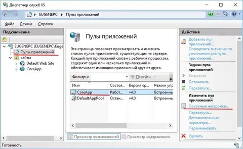 Диспетчер iis