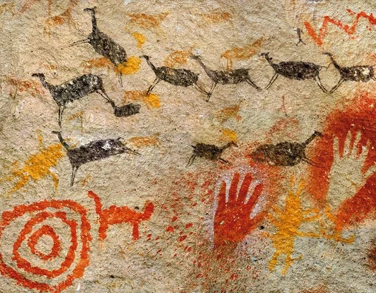 Первобытная рука. Наскальная живопись Куэва-де-Лас-Манос. Пещера Куэва-де-Лас-Манос. Пещера рук Куэва-де-Лас-Манос. Наскальные рисунки Куэва-де-Лас-Манос.
