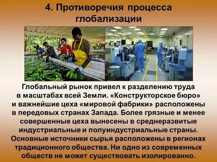 Противоречивость процесса глобализации в современном мире