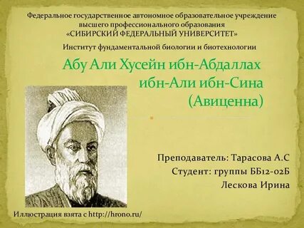 Год авиценна