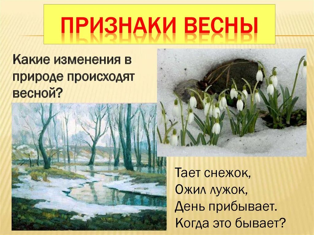 Признаки весны отраженные в произведениях писателей 2. Признаки весны.