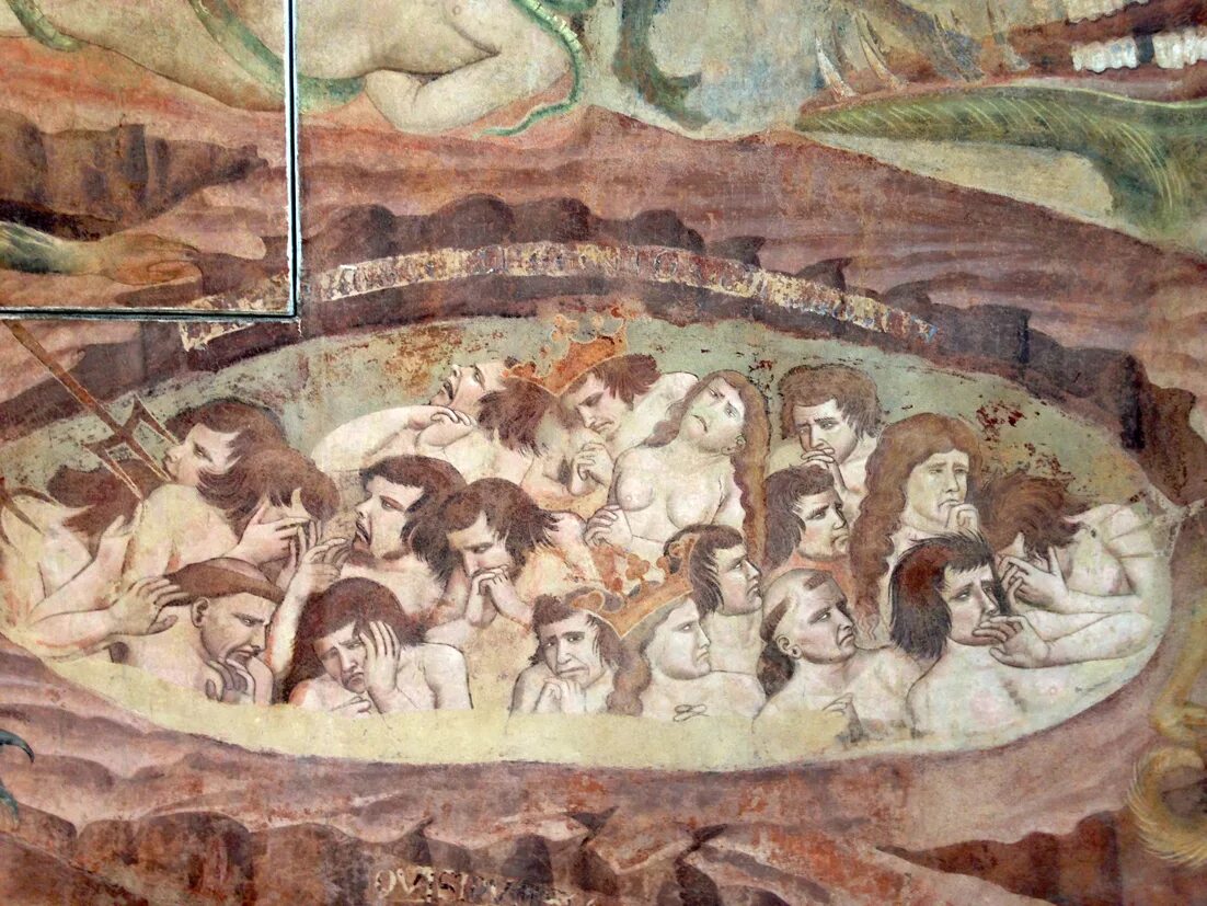 фреска джованни да модена ад. джованни да модена страшный суд. фреска джованни да модена. андреа орканья страшный суд. ад фреска.