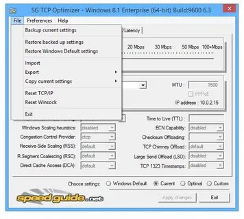 Tcp optimizer 4