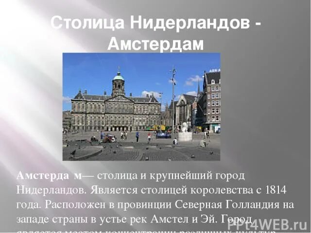 Крупные города стран не являющиеся столицами. Сообщение о нидерландах. нидерланды информация о стране. достопримечательности бенилюкса кратко. нидерланды сообщение 3.